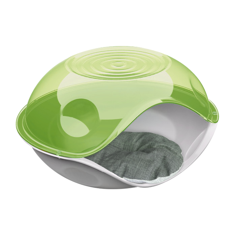 Georplast-Duck-Transparent-Covered-Pet-Bed-Green-