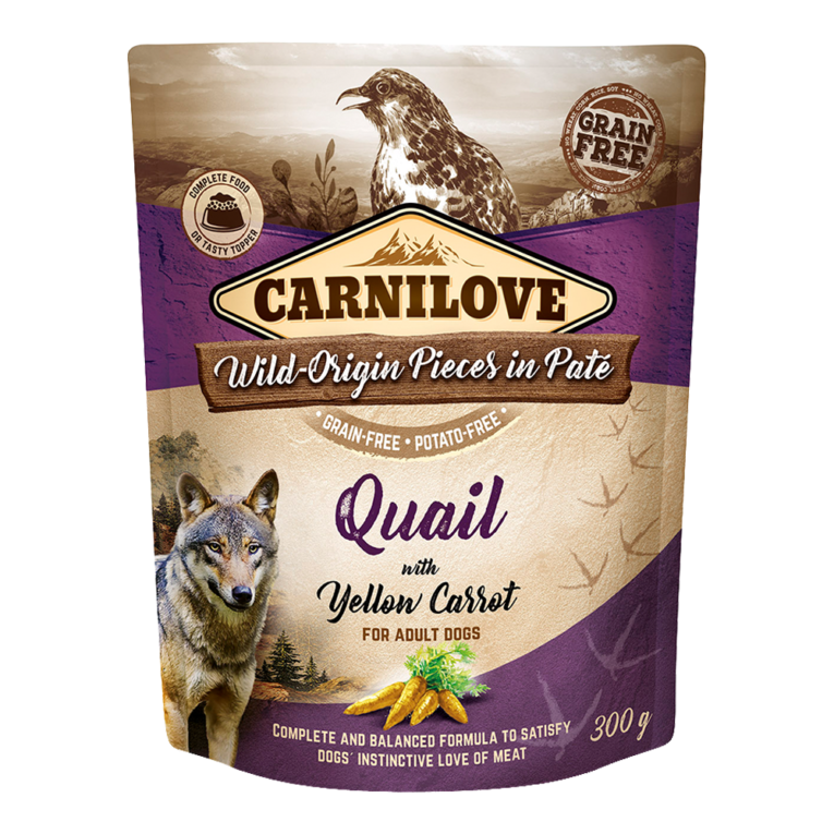carnilove_quail_with_yellow_carrot_for_adult_dogs_wet_food_pouches_300g1